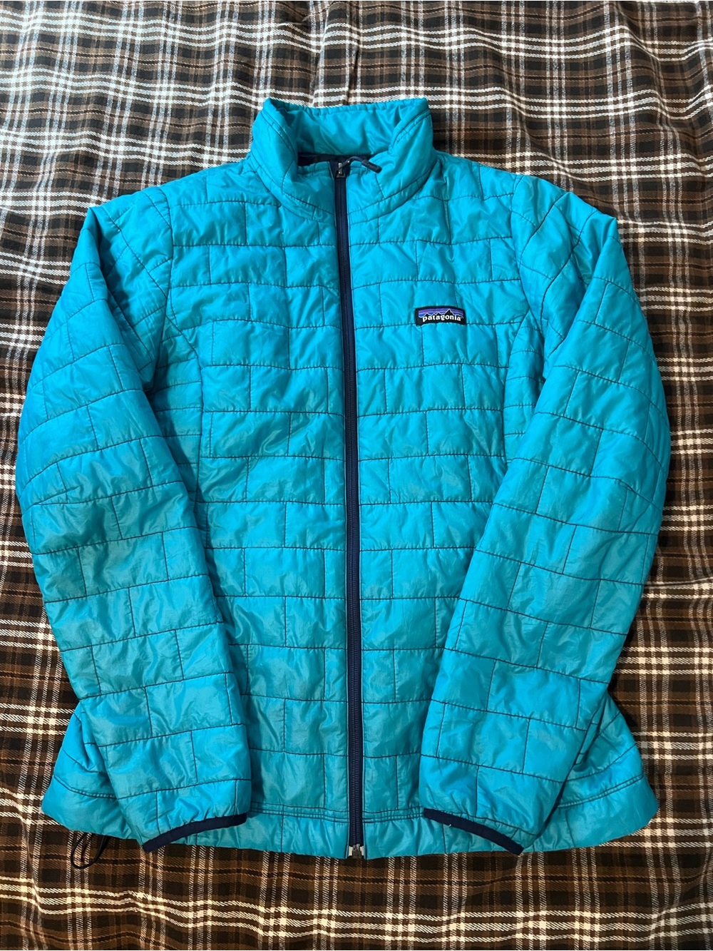 Patagonia Women's Bright Turquoise Quilted Puffer Nano Puff Jacket